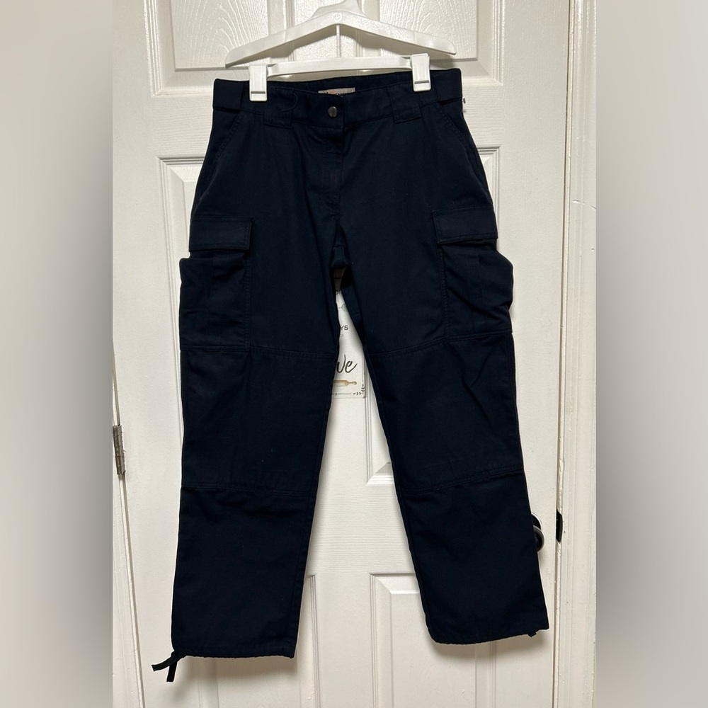 5.11 Tactical Cargo Pants Women’s 10 Straight Leg Mid Rise Navy Blue Uniform